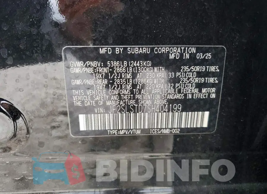JF2SLSTD7SH404199 Photo# 13