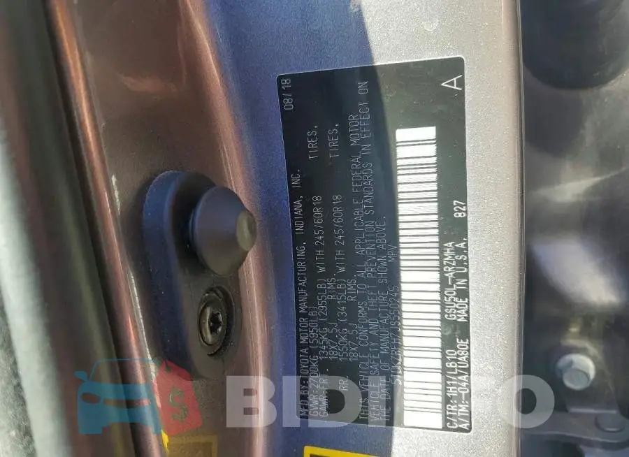 5TDKZRFH7JS550245 Photo# 13