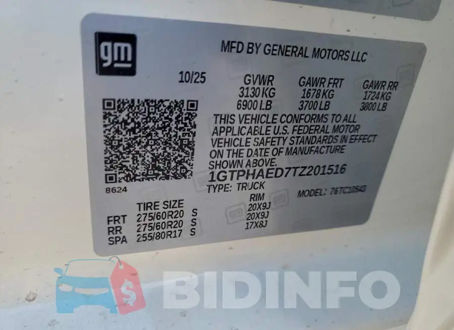 1GTPHAED7TZ201516 Photo# 12