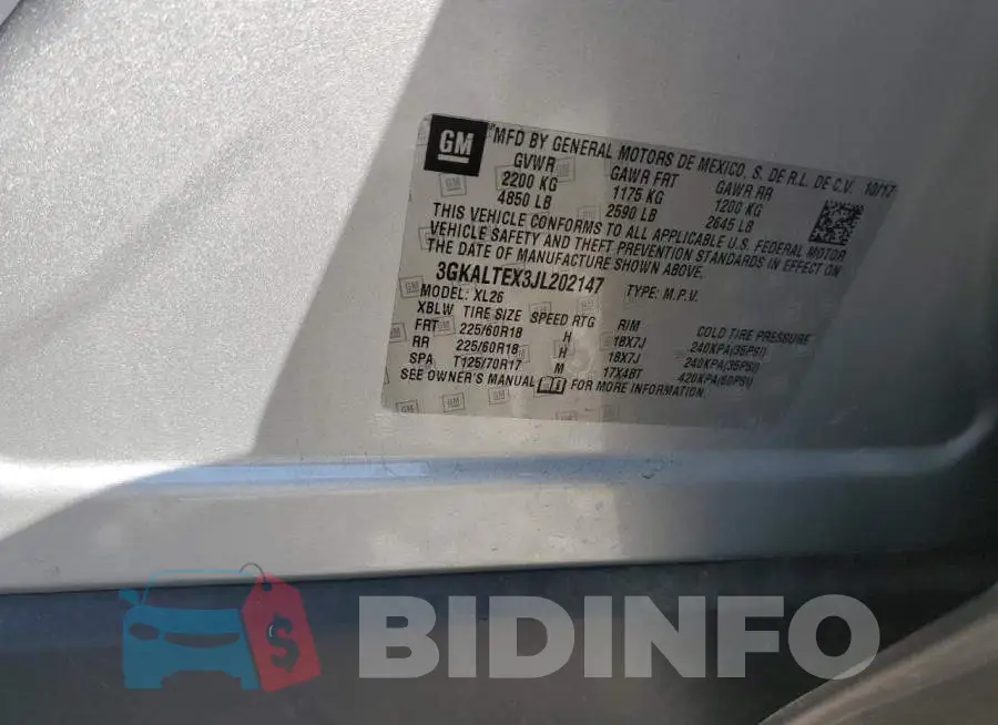 3GKALTEX3JL202147 Photo# 13