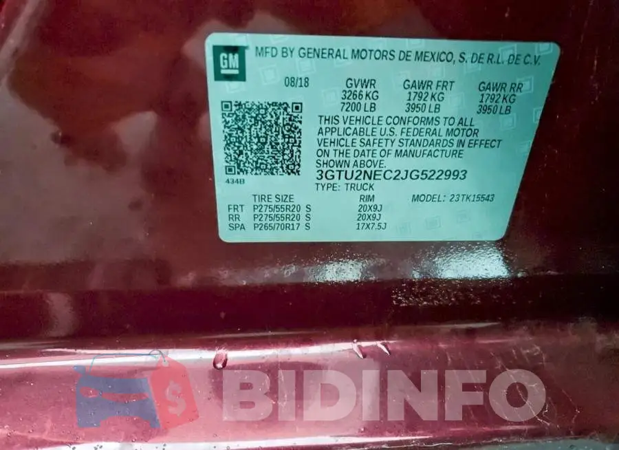 3GTU2NEC2JG522993 Photo# 12