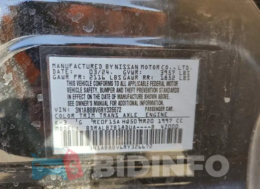3N1AB8BV6RY326672 Photo# 12
