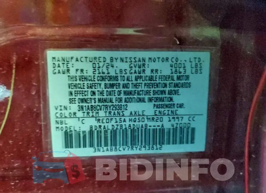 3N1AB8CV7RY293812 Photo# 12