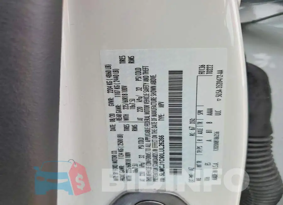 5LMCJ1C90LUL26266 Photo# 13