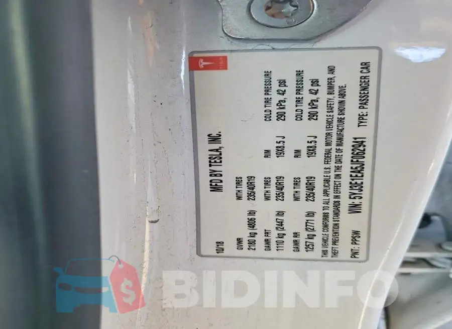 5YJ3E1EA5JF062941 Photo# 12