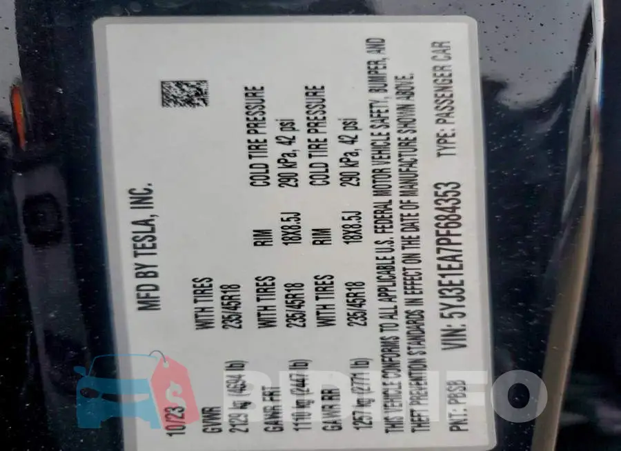 5YJ3E1EA7PF684353 Photo# 12