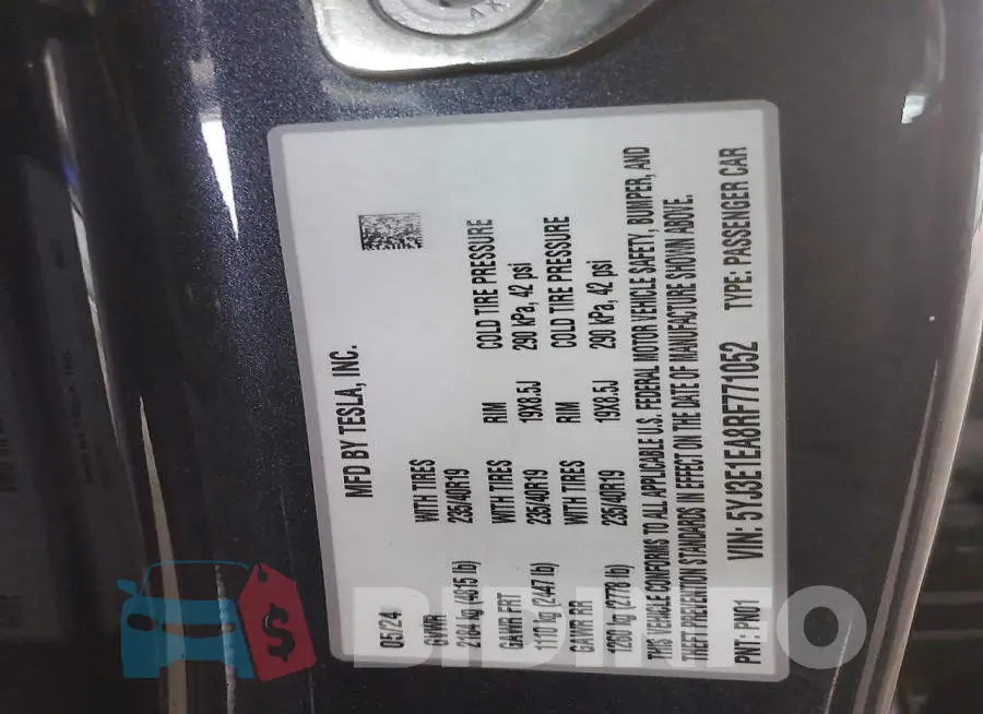 5YJ3E1EA8RF771052 Photo# 12