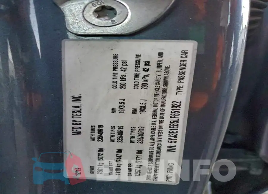 5YJ3E1EB5LF651922 Photo# 12
