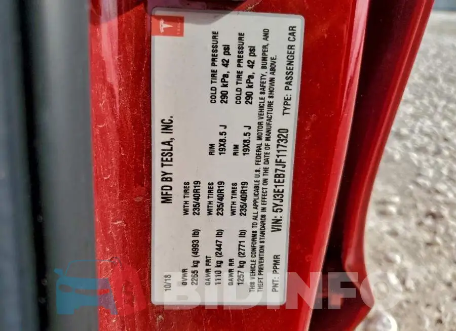 5YJ3E1EB7JF117320 Photo# 12