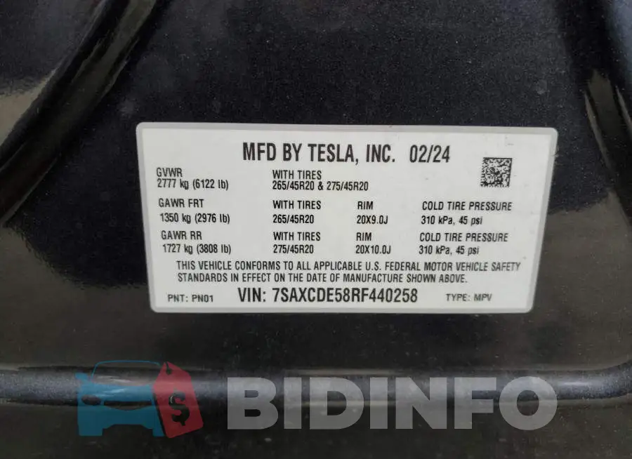 7SAXCDE58RF440258 Photo# 12