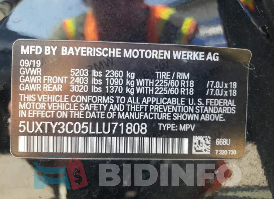 5UXTY3C05LLU71808 Photo# 13