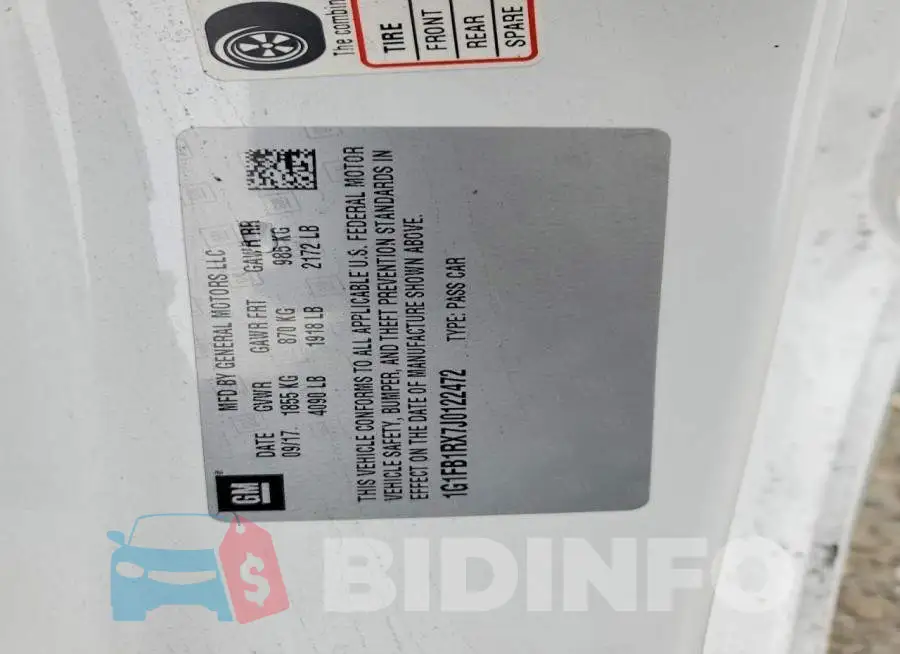 1G1FB1RX7J0122472 Photo# 12
