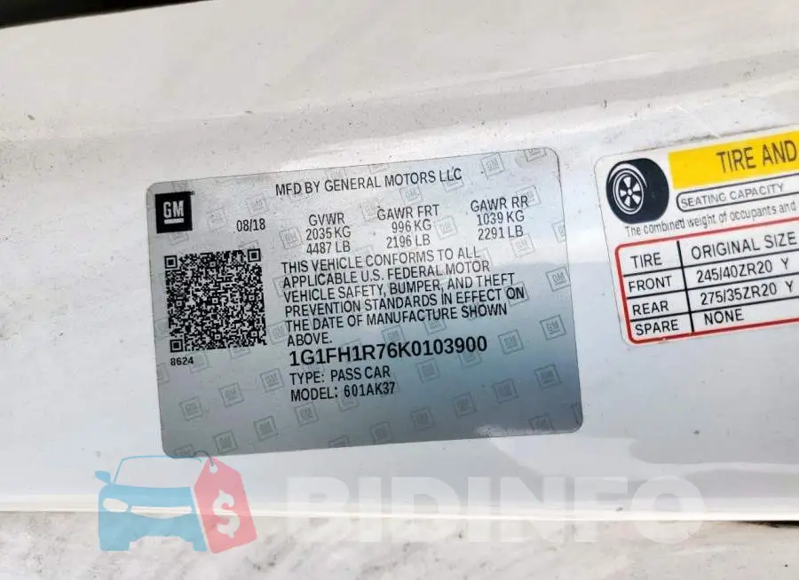 1G1FH1R76K0103900 Photo# 12