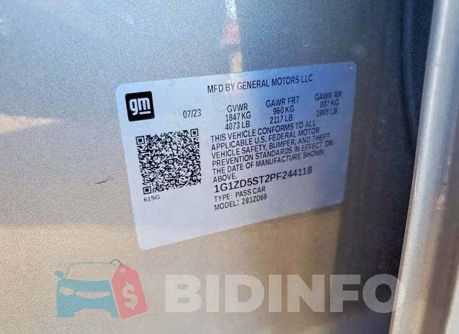 1G1ZD5ST2PF244118 Photo# 12