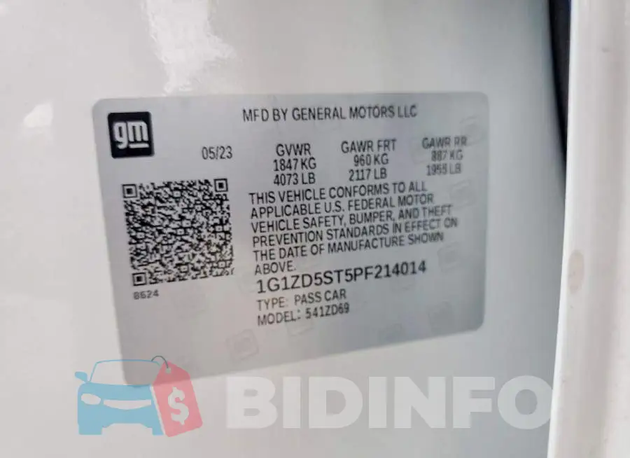 1G1ZD5ST5PF214014 Photo# 12
