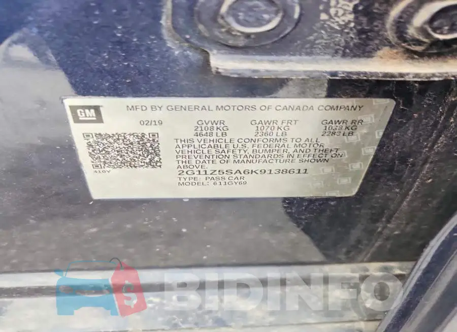 2G11Z5SA6K9138611 Photo# 12