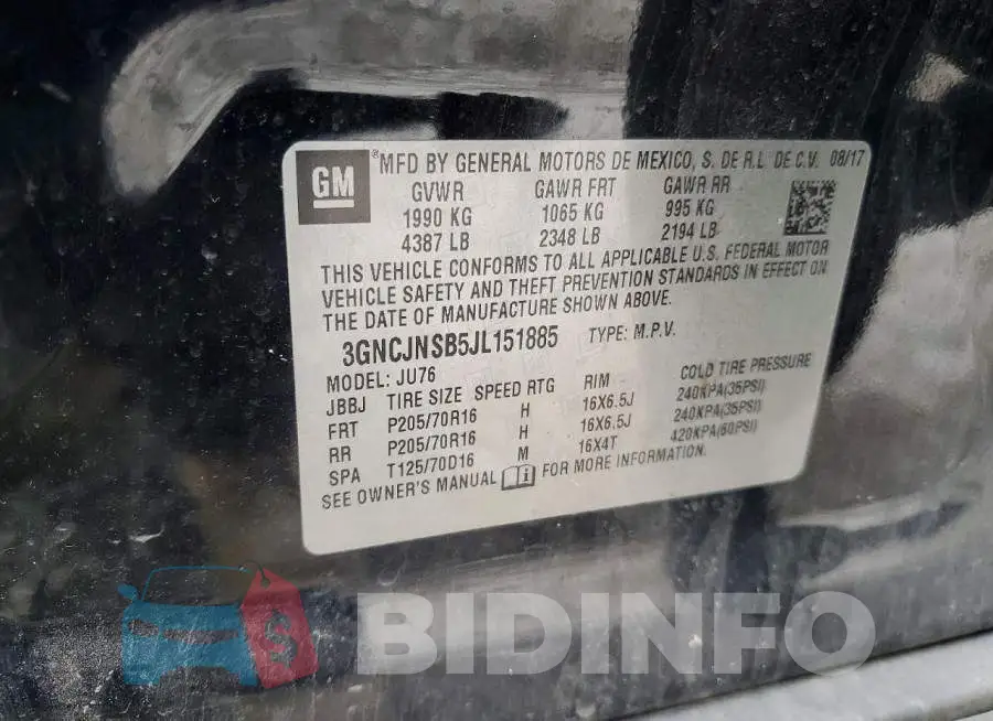 3GNCJNSB5JL151885 Photo# 13