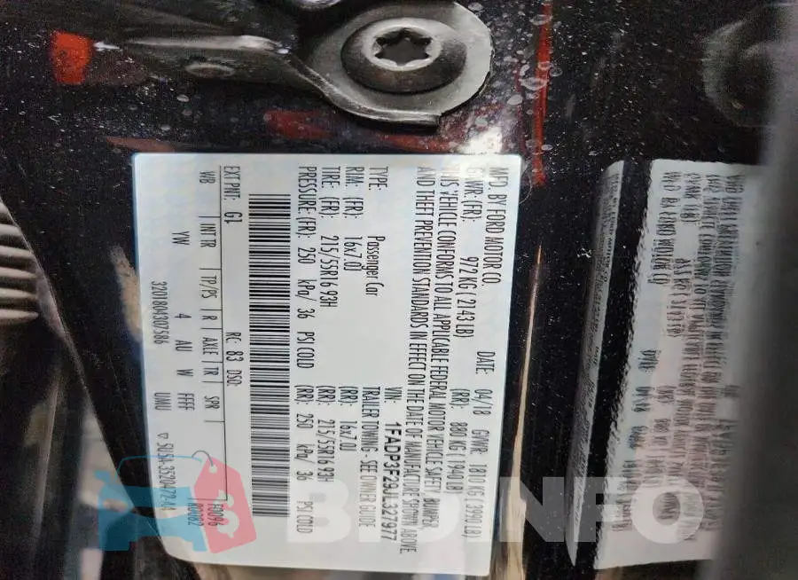 1FADP3F29JL327977 Photo# 12