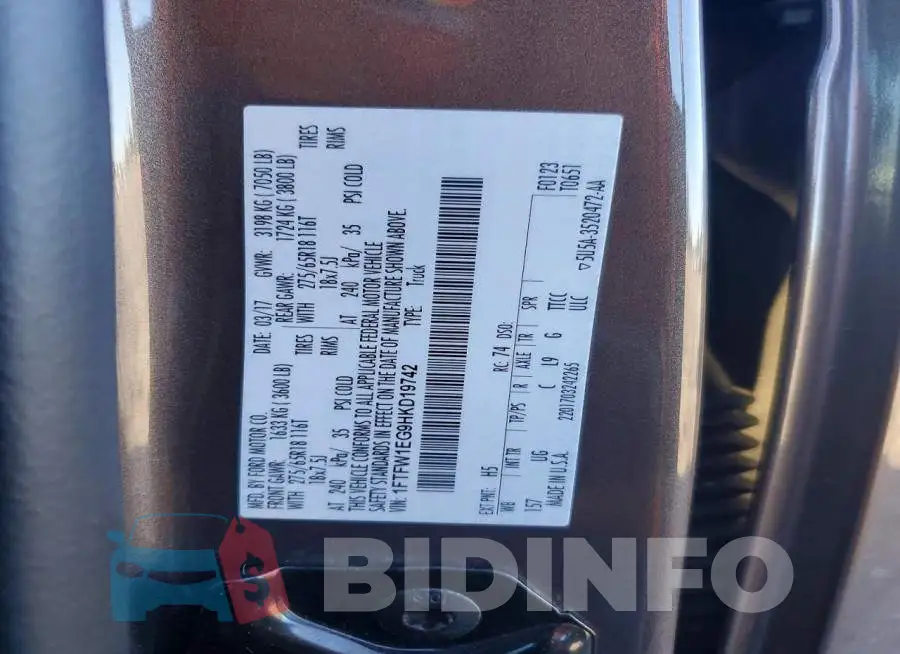 1FTFW1EG9HKD19742 Photo# 12