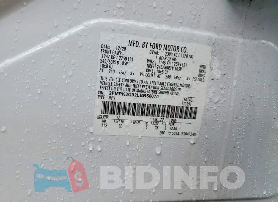 2FMPK3G92LBB56070 Photo# 13