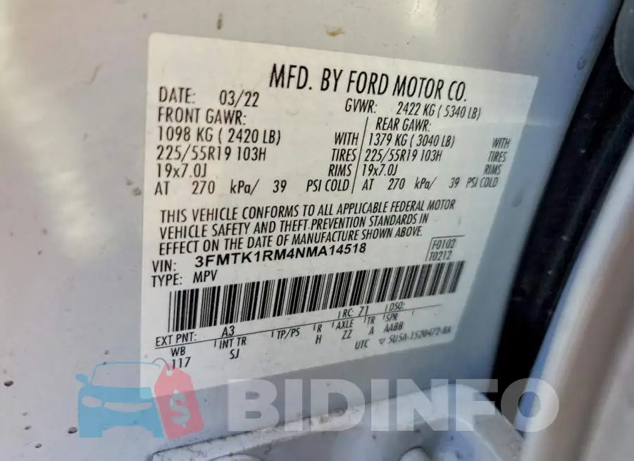 3FMTK1RM4NMA14518 Photo# 14