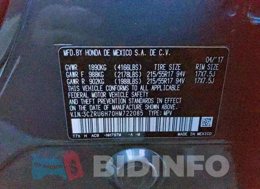 3CZRU6H70HM722085 Photo# 13