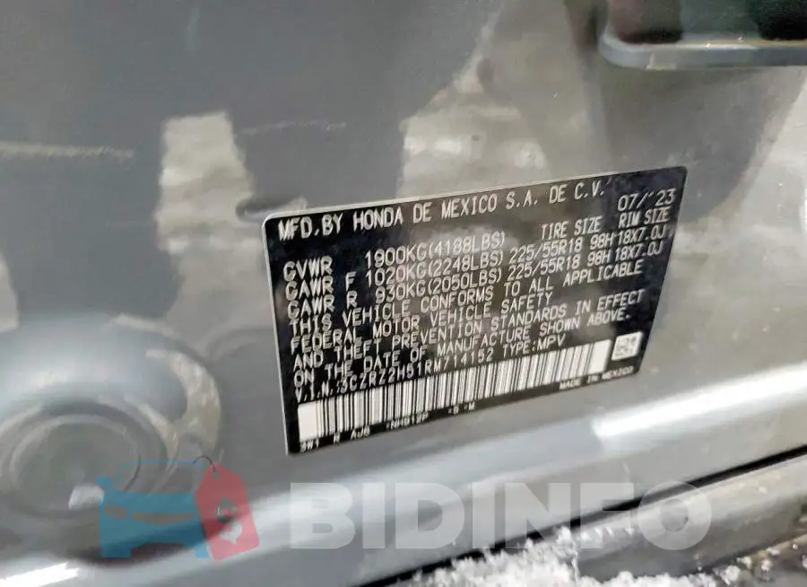 3CZRZ2H51RM714152 Photo# 13