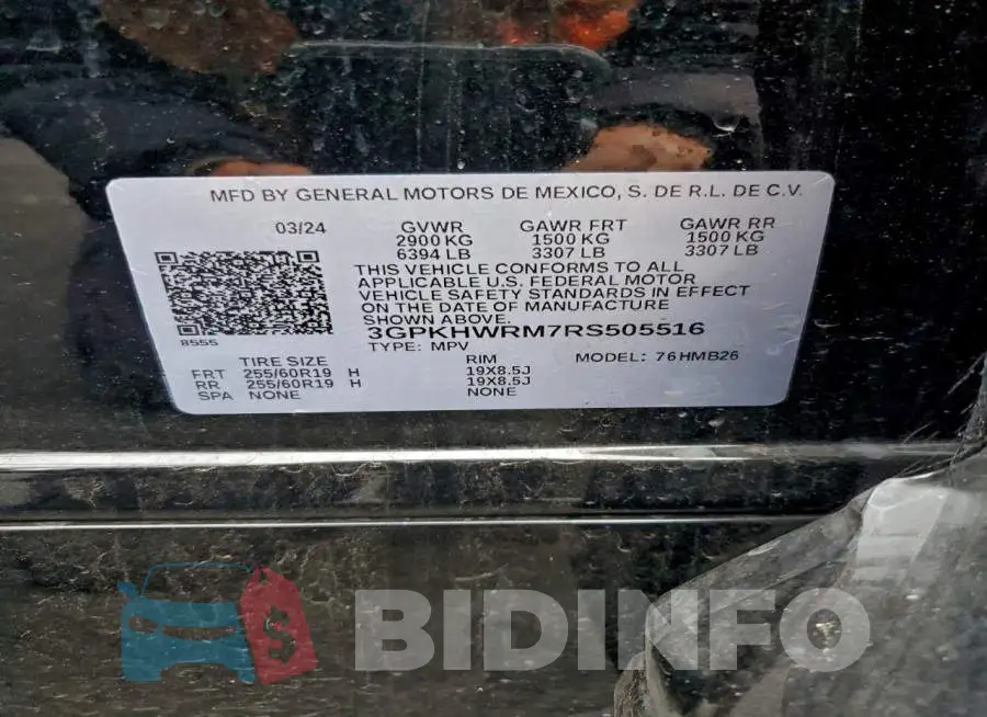 3GPKHWRM7RS505516 Photo# 13