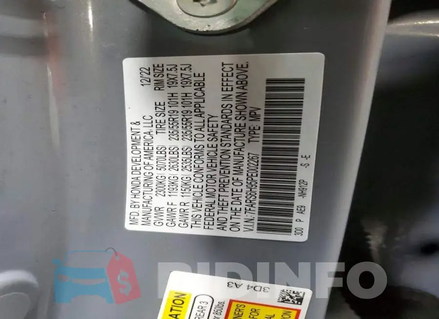7FARS6H95PE002267 Photo# 12