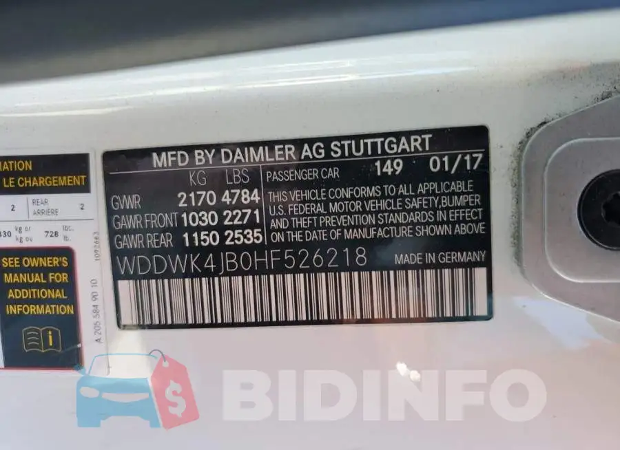 WDDWK4JB0HF526218 Photo# 12