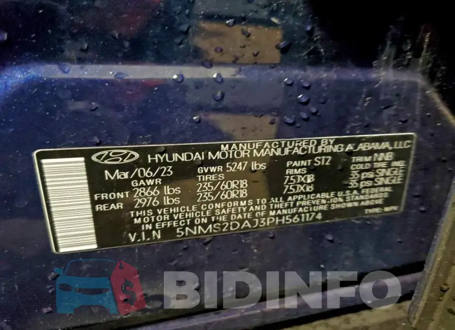 5NMS2DAJ3PH561174 Photo# 14