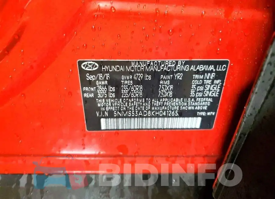 5NMS53AD8KH041265 Photo# 12