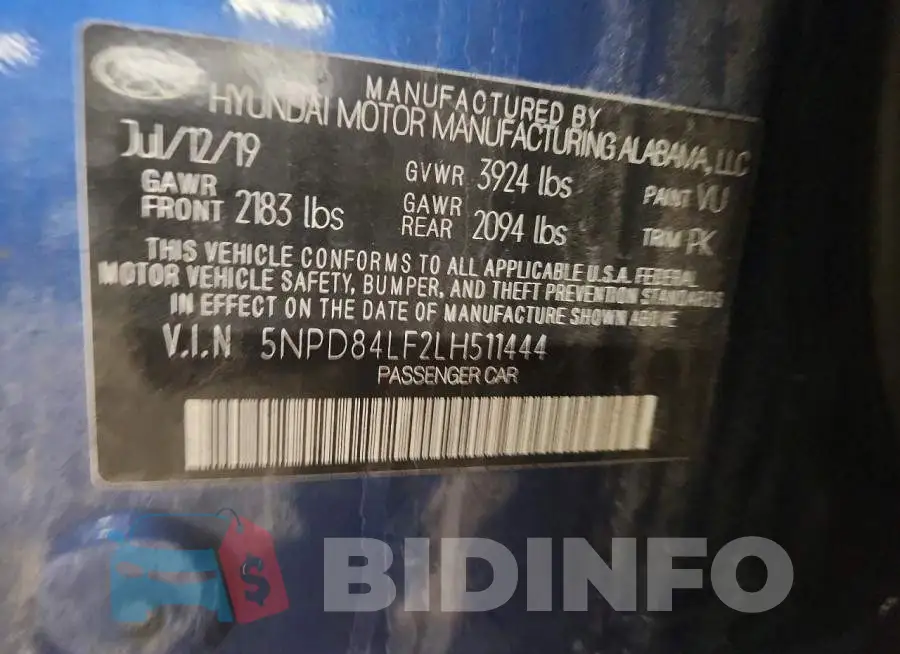 5NPD84LF2LH511444 Photo# 12