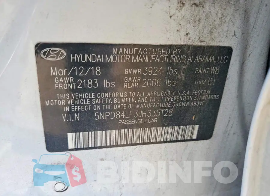 5NPD84LF3JH335128 Photo# 12
