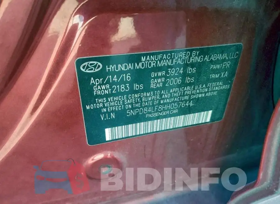 5NPD84LF8HH057644 Photo# 12