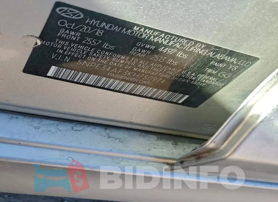 5NPE34AF3KH750974 Photo# 13