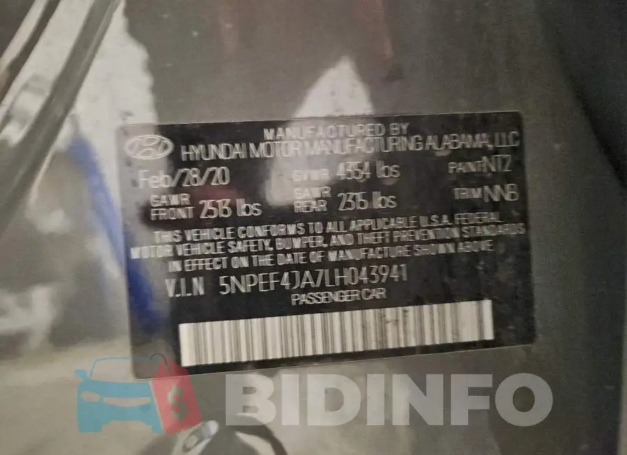5NPEF4JA7LH043941 Photo# 12
