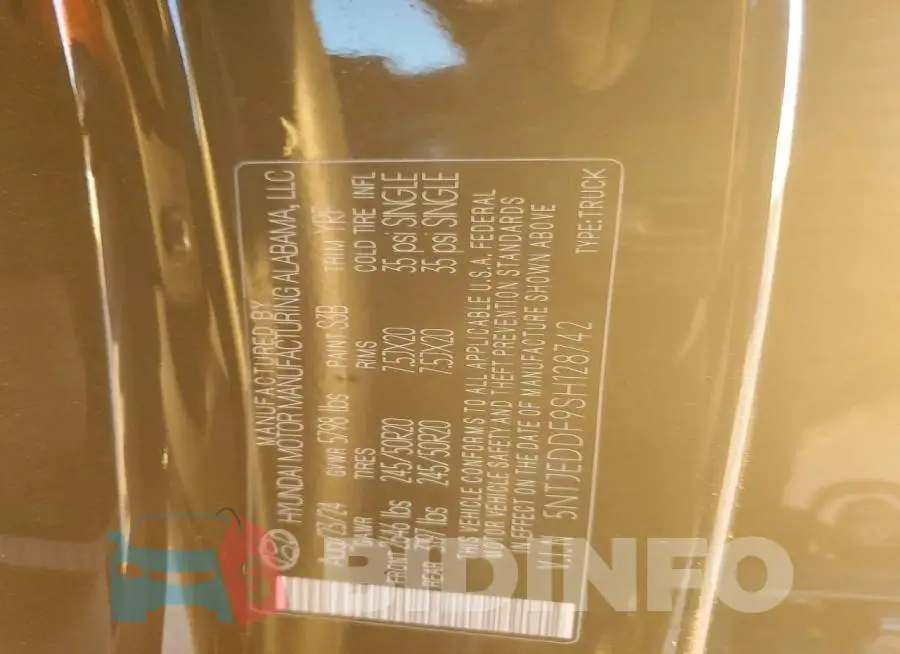 5NTJEDDF9SH128742 Photo# 12