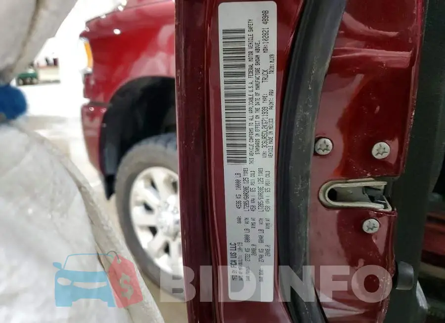 3C6UR5DL2KG711939 Photo# 12