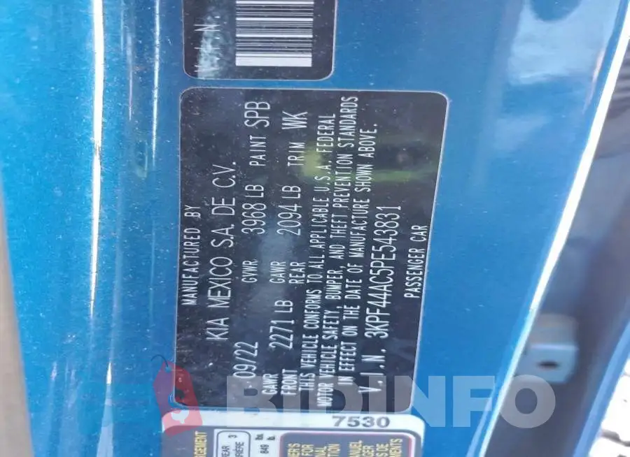 3KPF44AC5PE543831 Photo# 12