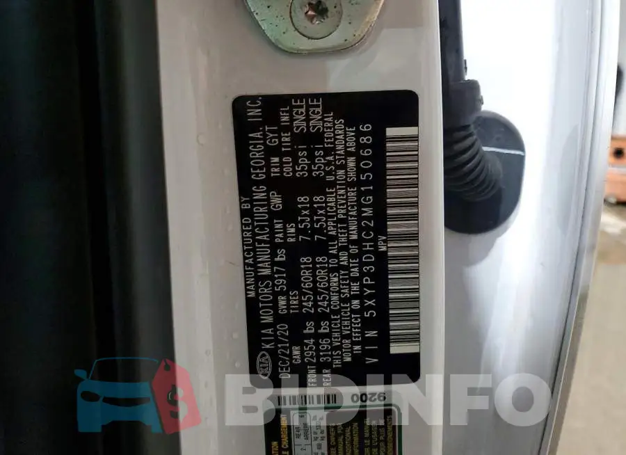 5XYP3DHC2MG150686 Photo# 13