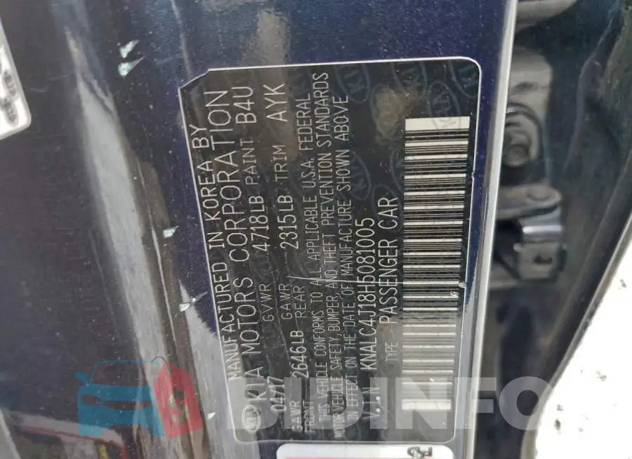 KNALC4J18H5081005 Photo# 12