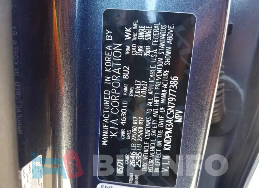 KNDPM3AC5N7977386 Photo# 13