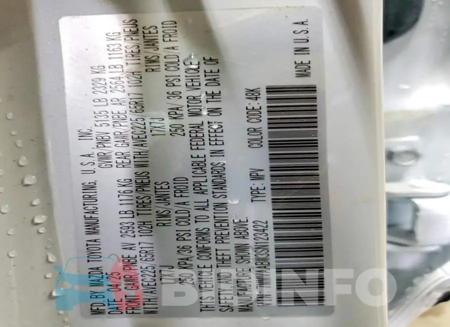 7MMVAABW3SN123422 Photo# 12