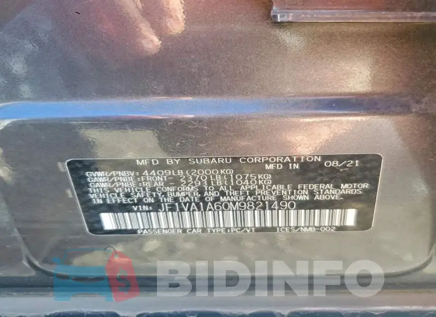 JF1VA1A60M9821490 Photo# 12