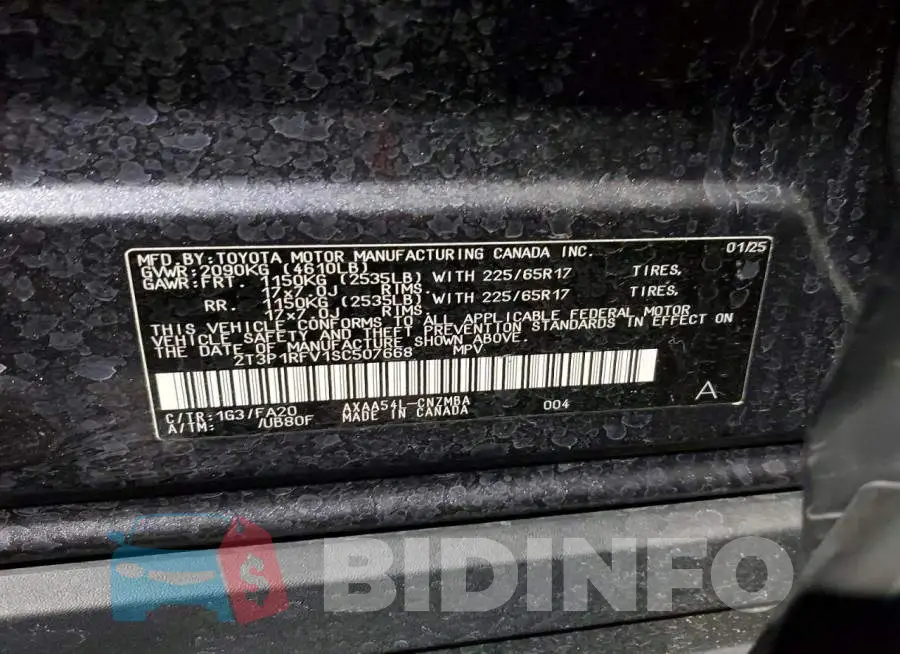 2T3P1RFV1SC507668 Photo# 12