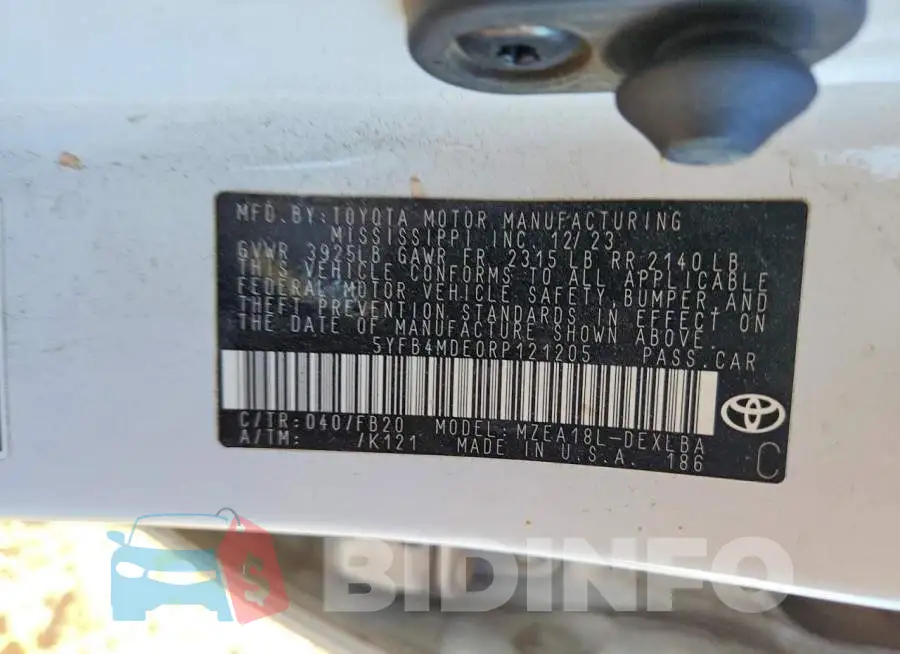 5YFB4MDE0RP121205 Photo# 12