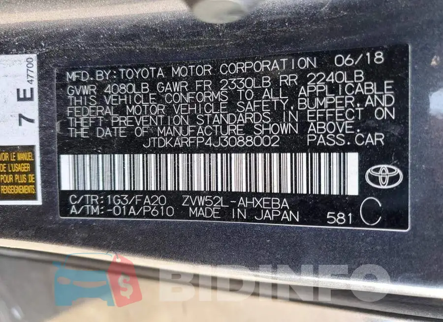 JTDKARFP4J3088002 Photo# 13
