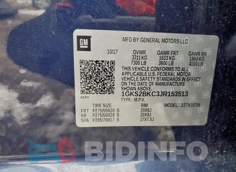 1GKS2BKC3JR153513 Photo# 13