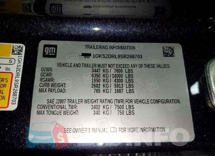 1GKS2DRL9SR268703 Photo# 13
